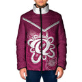 Queensland Oztag Custom Padded Jacket QLD Indigenous Art