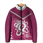 Queensland Oztag Custom Padded Jacket QLD Indigenous Art