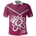 Queensland Oztag Custom Polo Shirt QLD Indigenous Art