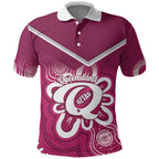 Queensland Oztag Custom Polo Shirt QLD Indigenous Art
