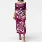 Queensland Oztag Custom Puletasi QLD Indigenous Art