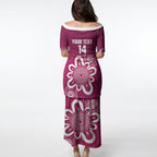 Queensland Oztag Custom Puletasi QLD Indigenous Art