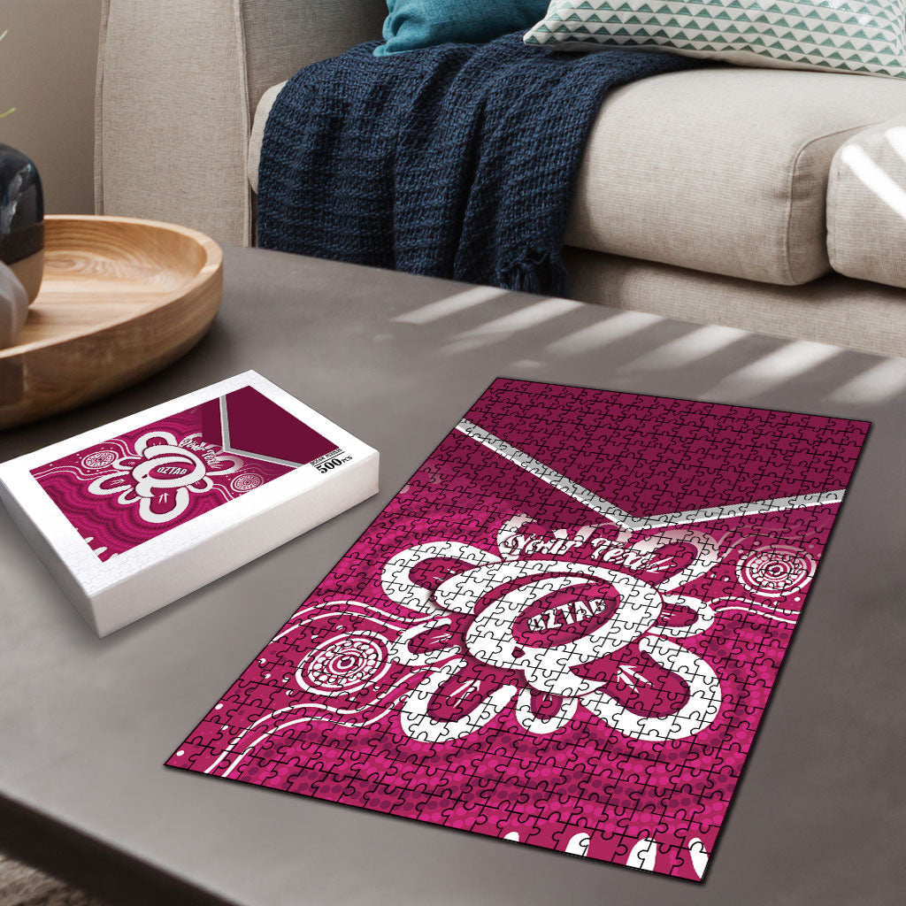 Queensland Oztag Custom Puzzle QLD Indigenous Art