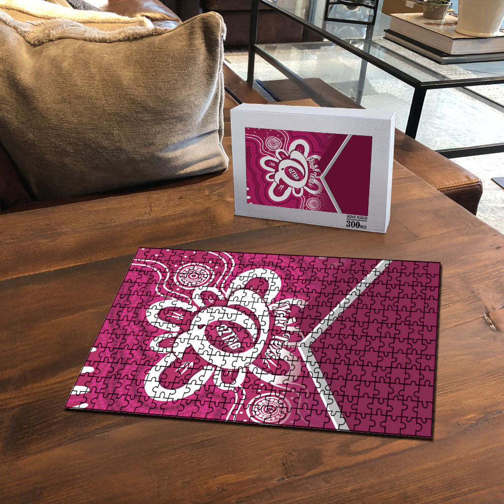 Queensland Oztag Custom Puzzle QLD Indigenous Art