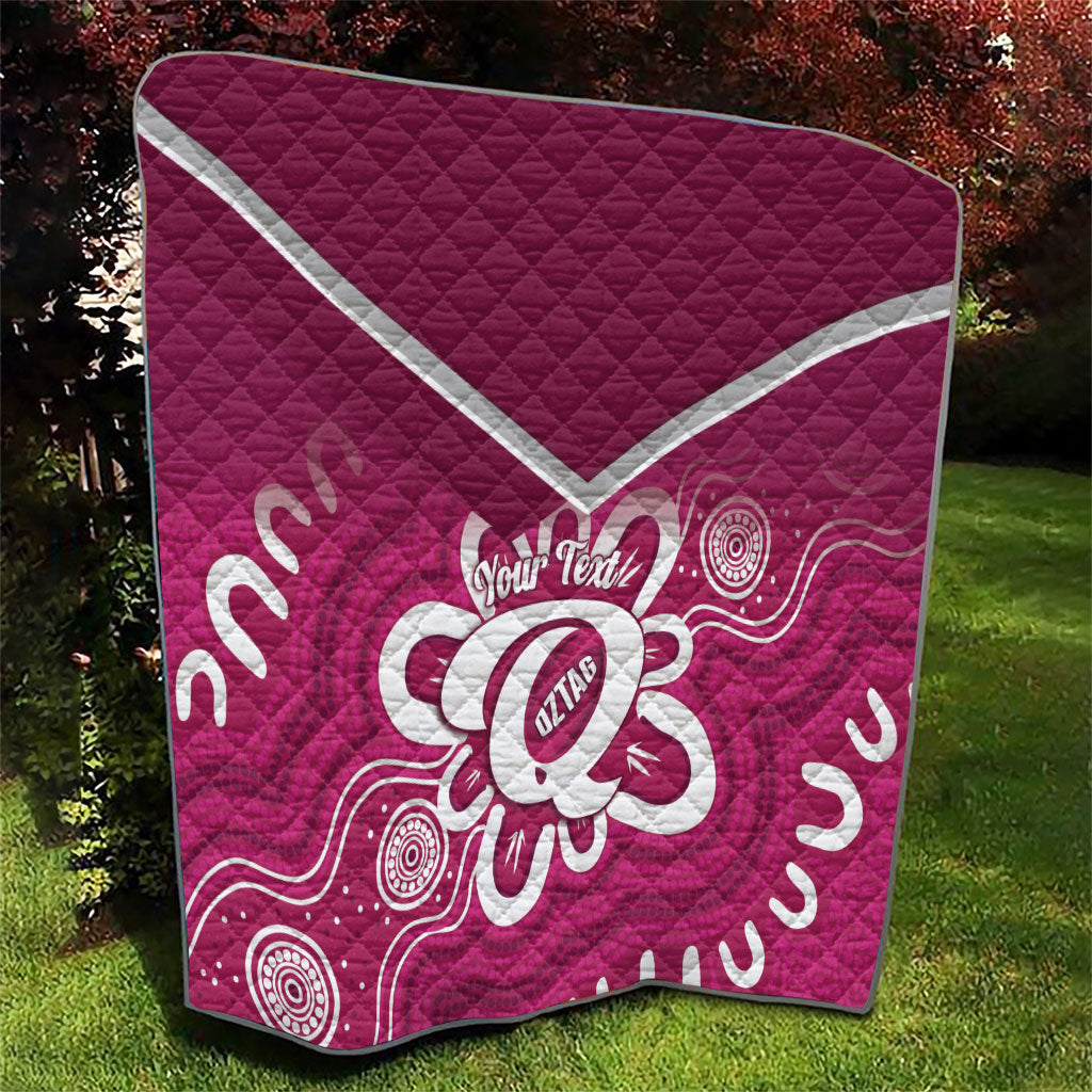 Queensland Oztag Custom Quilt QLD Indigenous Art