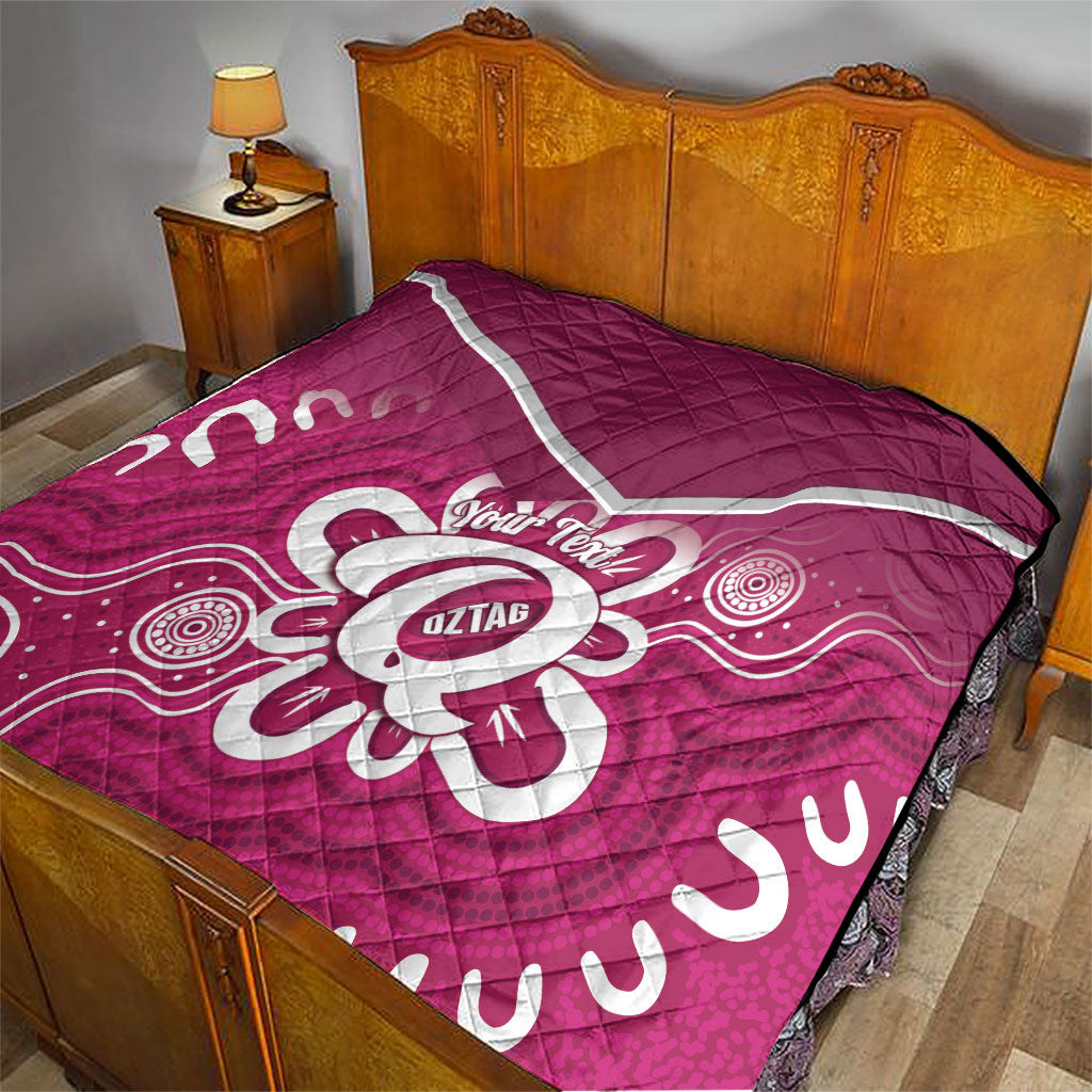 Queensland Oztag Custom Quilt QLD Indigenous Art