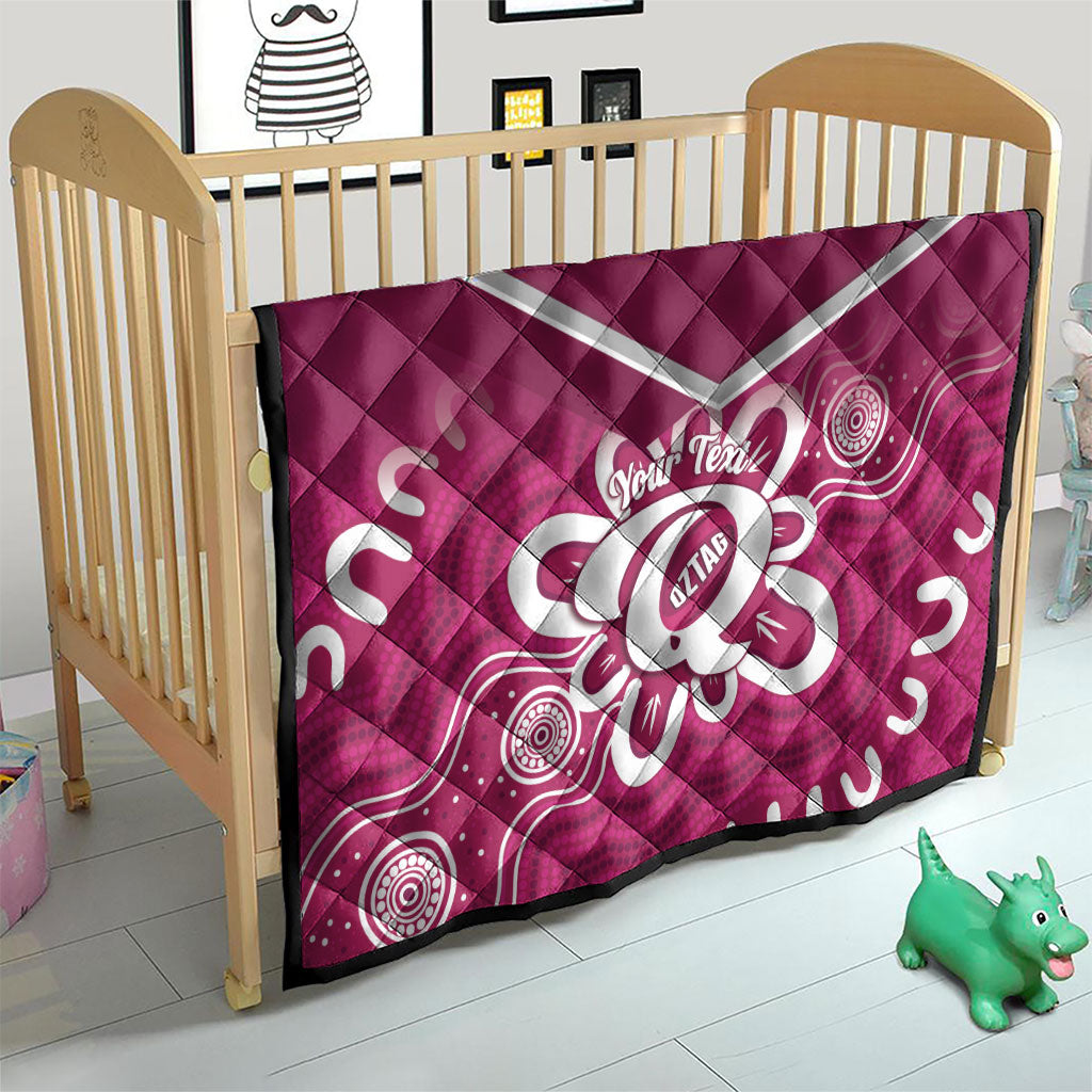 Queensland Oztag Custom Quilt QLD Indigenous Art