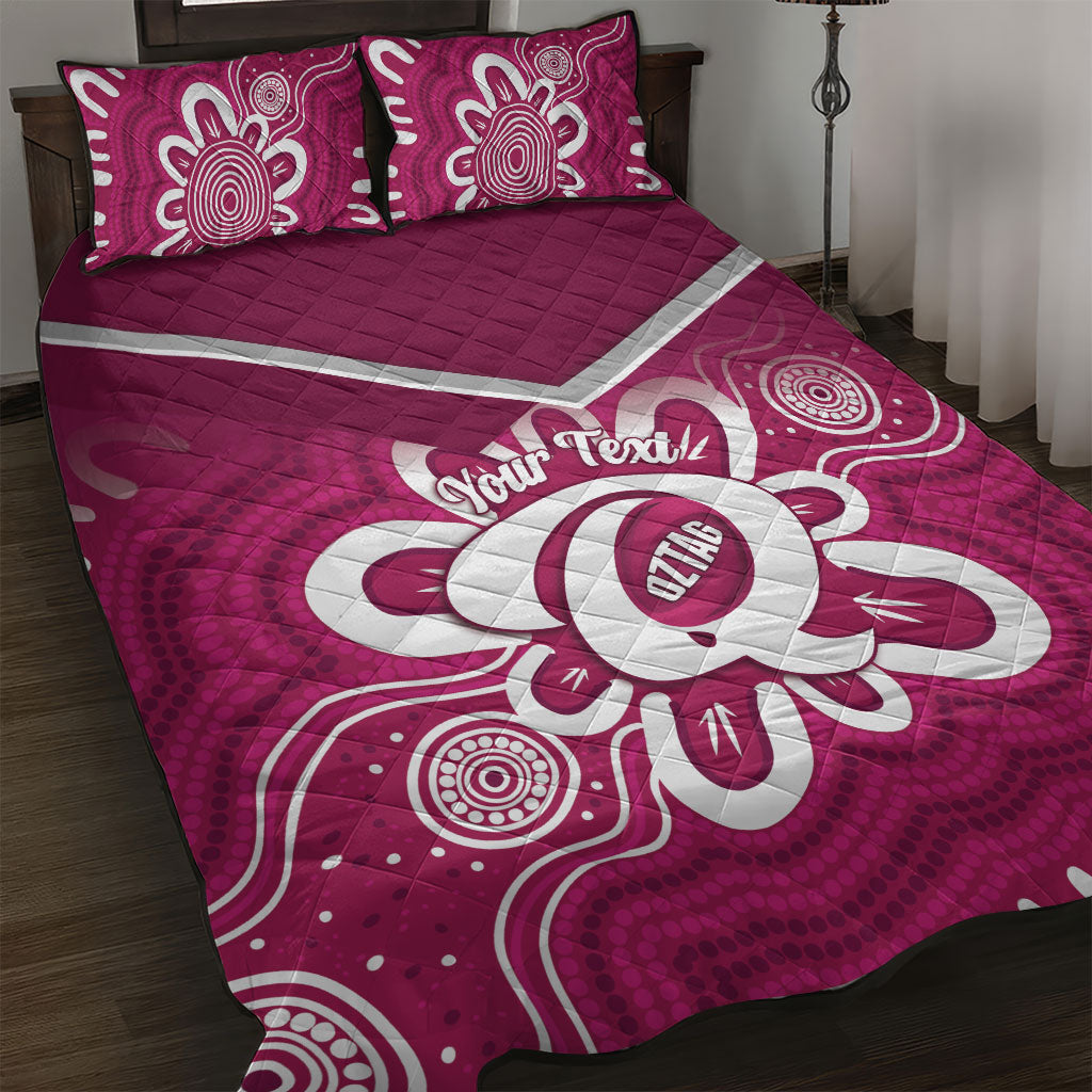 Queensland Oztag Custom Quilt Bed Set QLD Indigenous Art