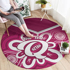 Queensland Oztag Custom Round Carpet QLD Indigenous Art