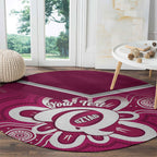 Queensland Oztag Custom Round Carpet QLD Indigenous Art