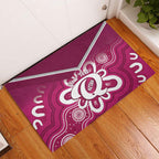 Queensland Oztag Custom Rubber Doormat QLD Indigenous Art