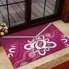 Queensland Oztag Custom Rubber Doormat QLD Indigenous Art