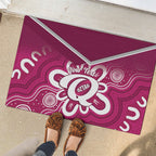 Queensland Oztag Custom Rubber Doormat QLD Indigenous Art