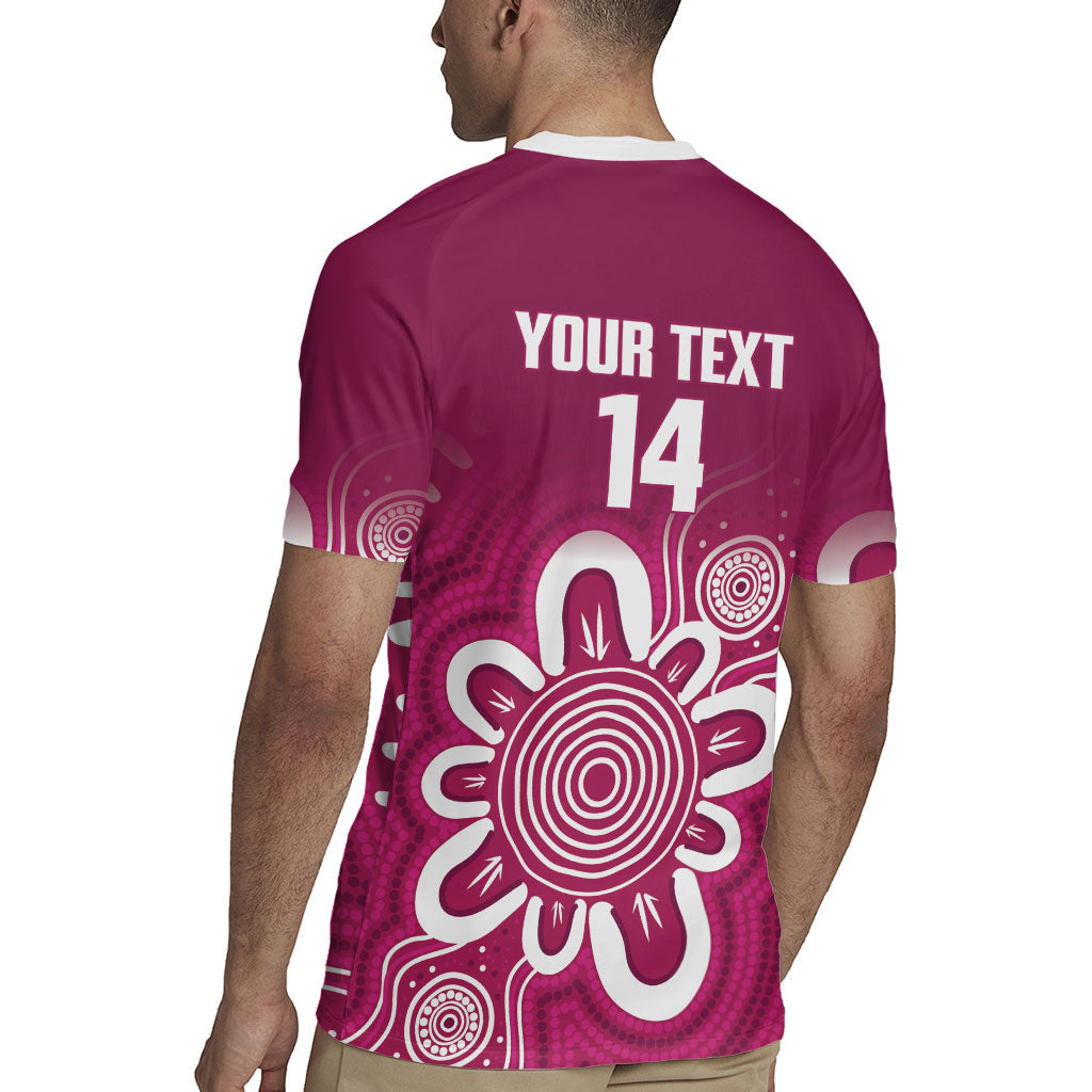 Queensland Oztag Custom Rugby Jersey QLD Indigenous Art