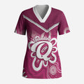 Queensland Oztag Custom Scrub Top QLD Indigenous Art