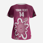 Queensland Oztag Custom Scrub Top QLD Indigenous Art