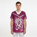 Queensland Oztag Custom Scrub Top QLD Indigenous Art