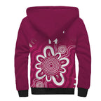 Queensland Oztag Custom Sherpa Hoodie QLD Indigenous Art