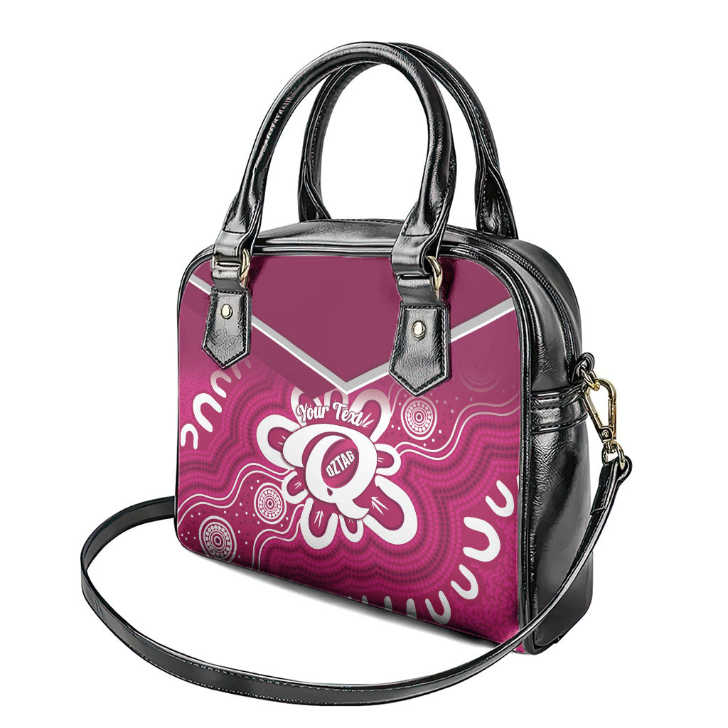 Queensland Oztag Custom Shoulder Handbag QLD Indigenous Art