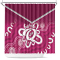 Queensland Oztag Custom Shower Curtain QLD Indigenous Art