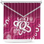 Queensland Oztag Custom Shower Curtain QLD Indigenous Art