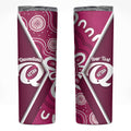 Queensland Oztag Custom Skinny Tumbler QLD Indigenous Art