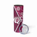 Queensland Oztag Custom Skinny Tumbler QLD Indigenous Art