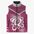 Queensland Oztag Custom Sleeveless Puffer Jacket QLD Indigenous Art