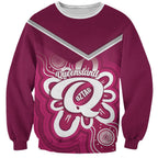 Queensland Oztag Custom Sweatshirt QLD Indigenous Art