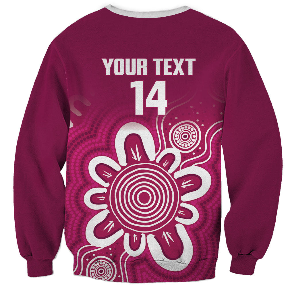 Queensland Oztag Custom Sweatshirt QLD Indigenous Art