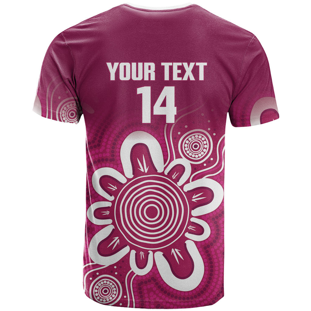 Queensland Oztag Custom T Shirt QLD Indigenous Art