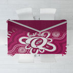 Queensland Oztag Custom Tablecloth QLD Indigenous Art