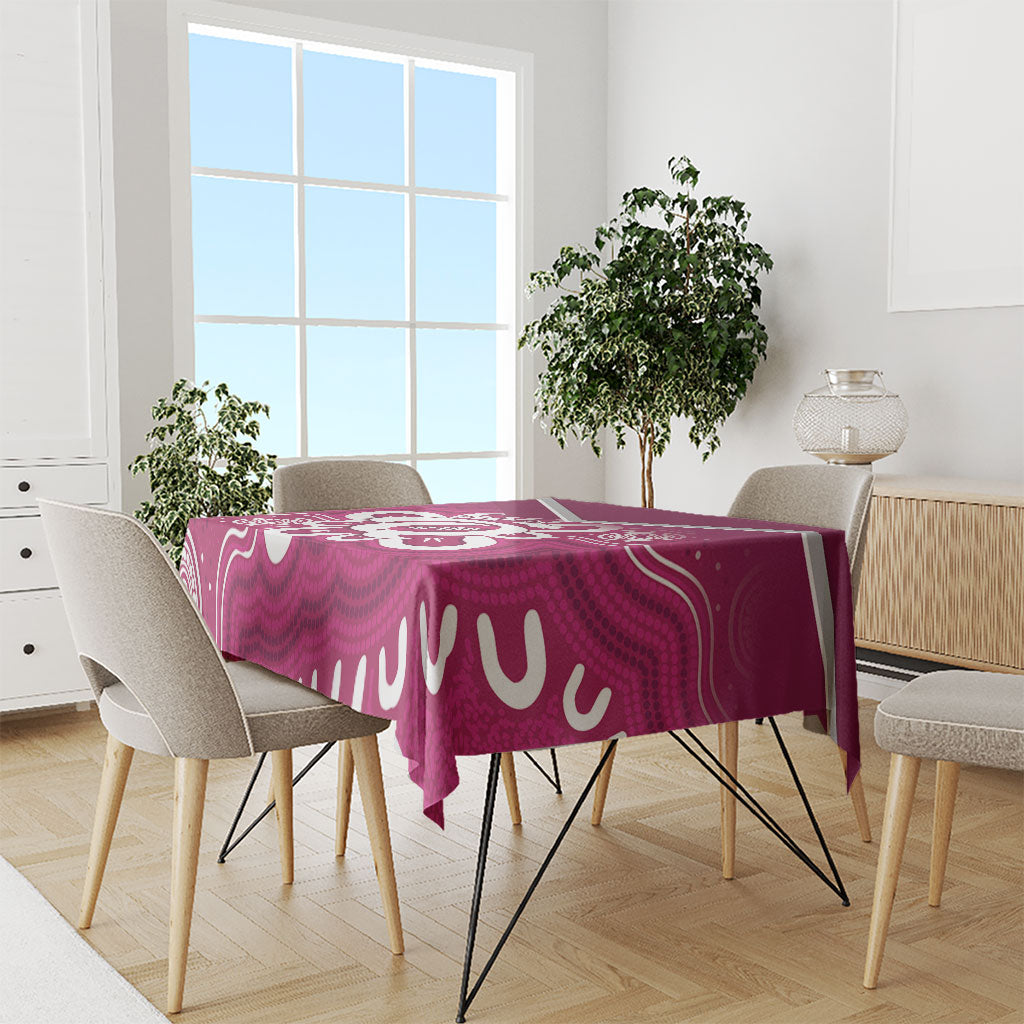 Queensland Oztag Custom Tablecloth QLD Indigenous Art