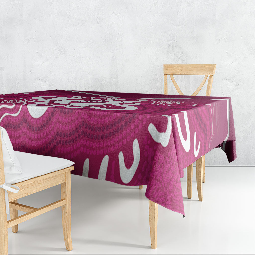 Queensland Oztag Custom Tablecloth QLD Indigenous Art