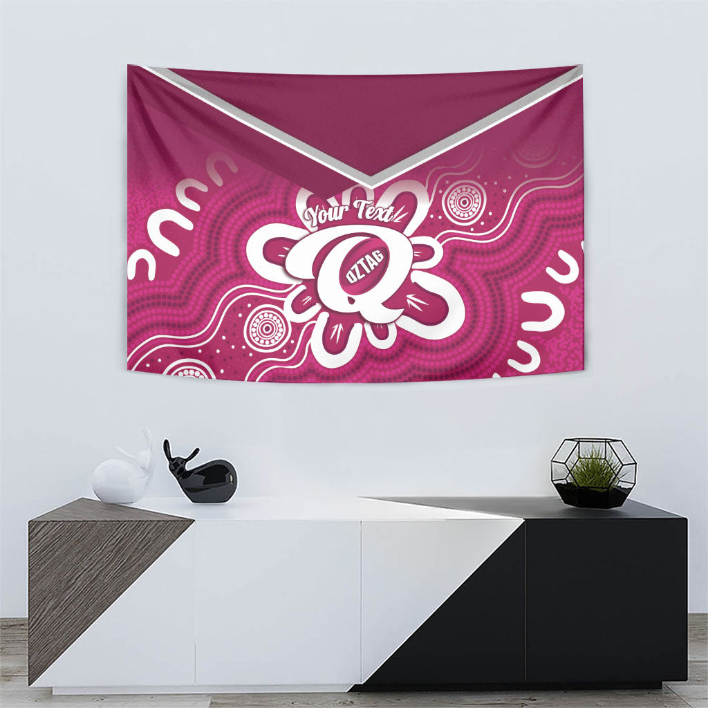 Queensland Oztag Custom Tapestry QLD Indigenous Art