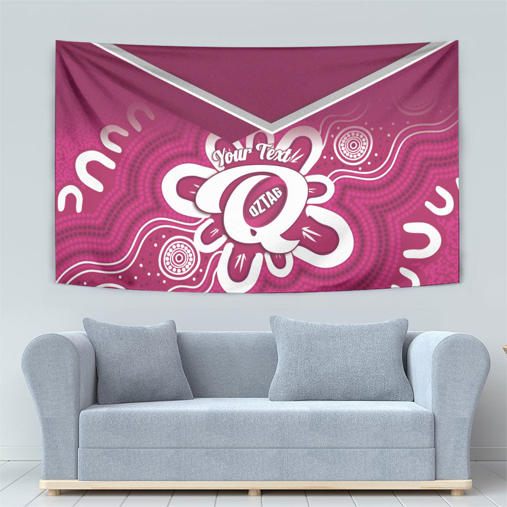 Queensland Oztag Custom Tapestry QLD Indigenous Art