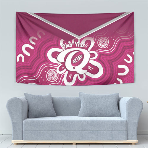 Queensland Oztag Custom Tapestry QLD Indigenous Art