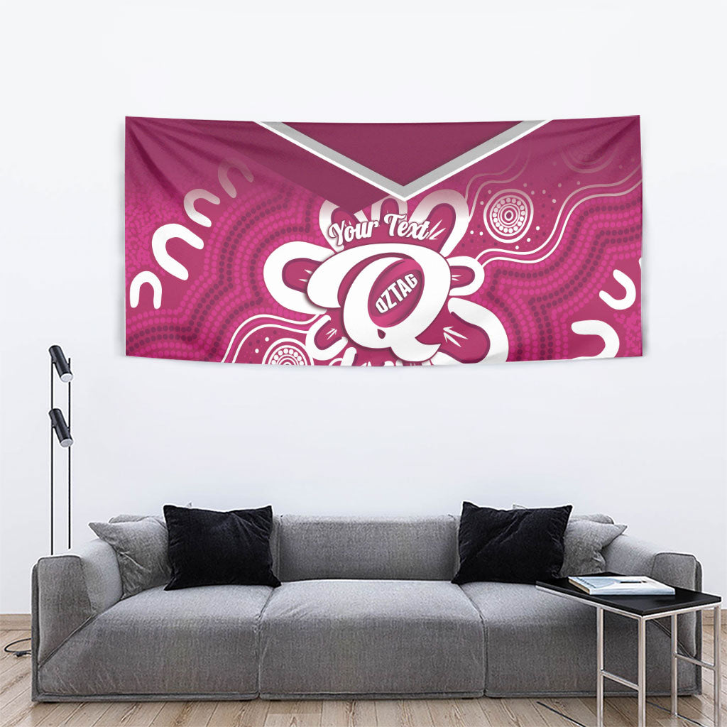 Queensland Oztag Custom Tapestry QLD Indigenous Art