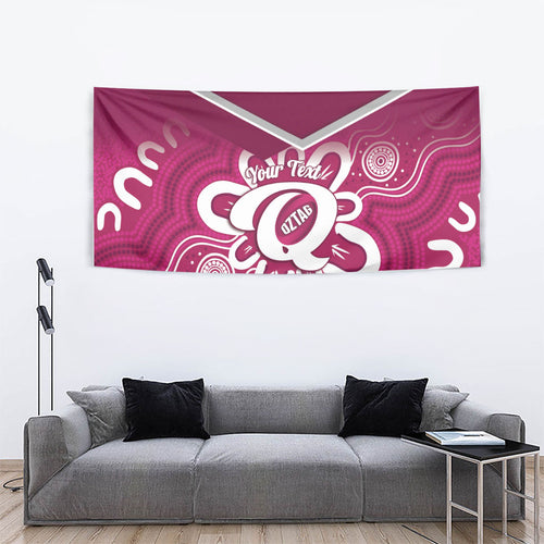 Queensland Oztag Custom Tapestry QLD Indigenous Art