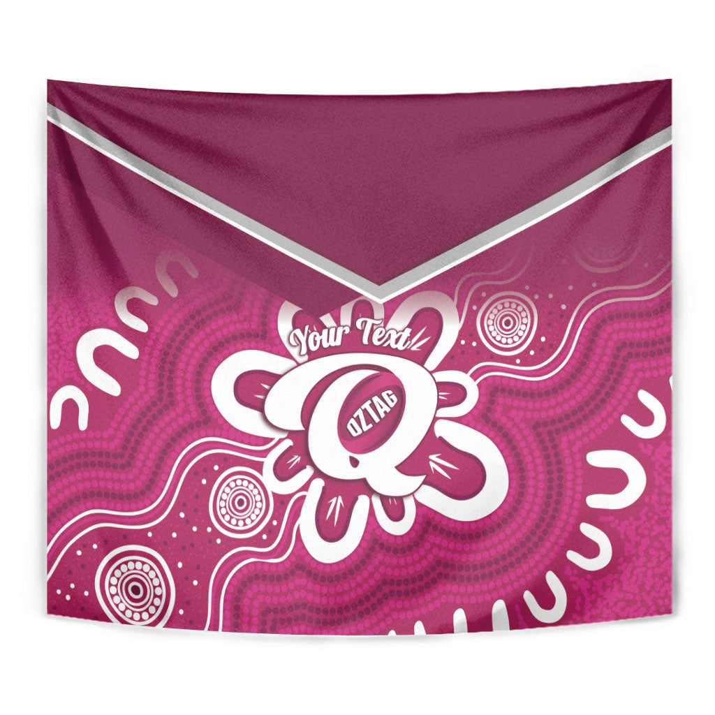 Queensland Oztag Custom Tapestry QLD Indigenous Art