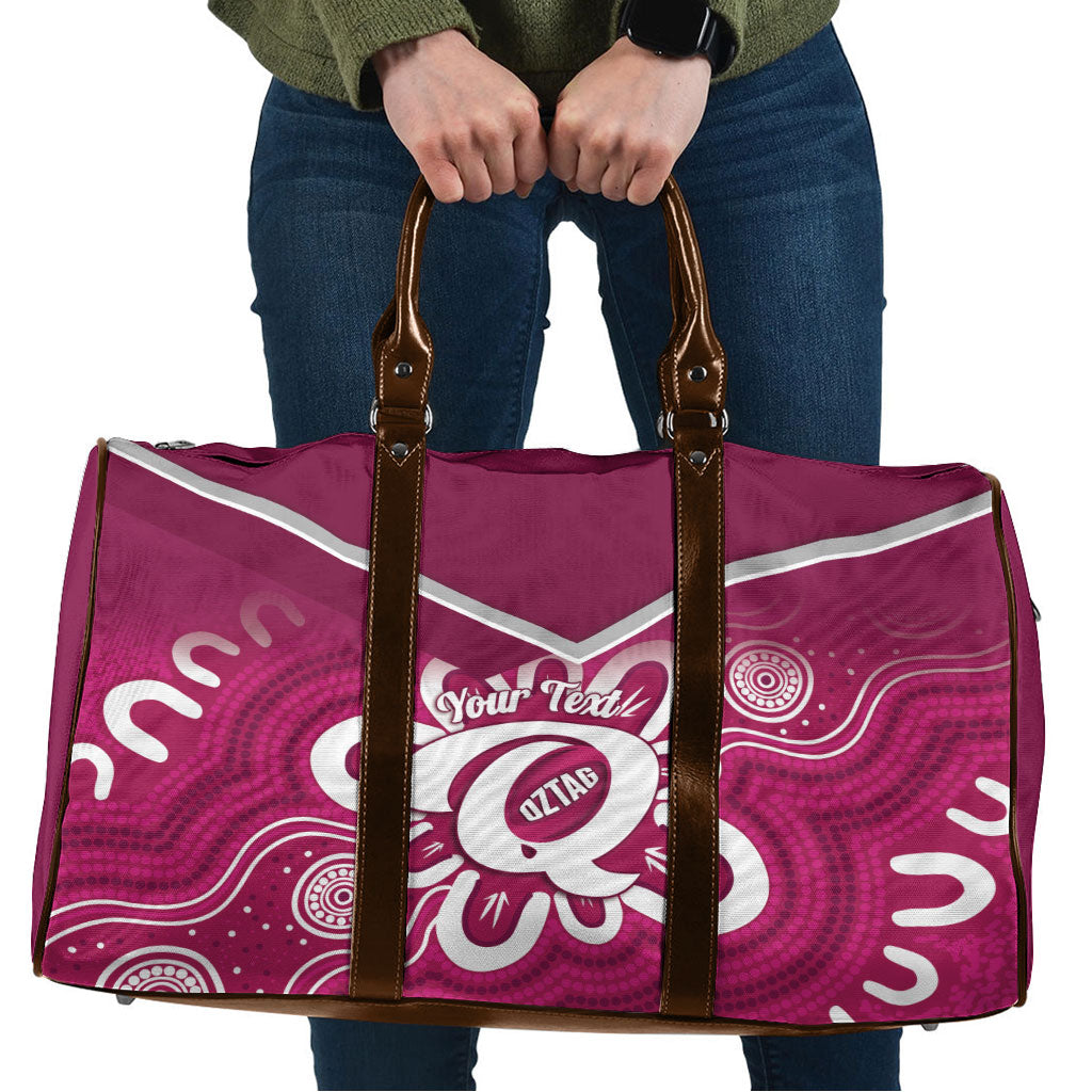 Queensland Oztag Custom Travel Bag QLD Indigenous Art