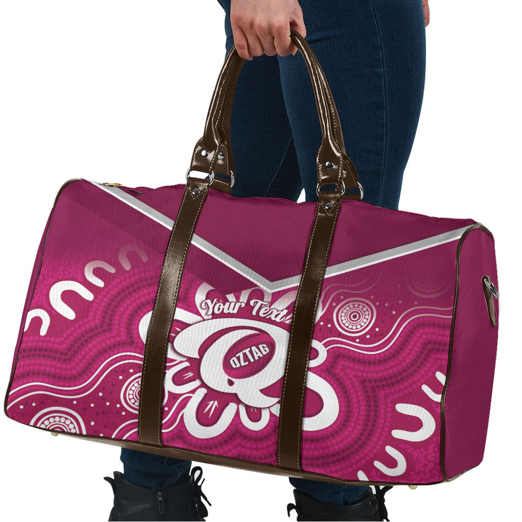 Queensland Oztag Custom Travel Bag QLD Indigenous Art