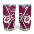 Queensland Oztag Custom Tumbler Cup QLD Indigenous Art