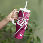 Queensland Oztag Custom Tumbler With Handle QLD Indigenous Art