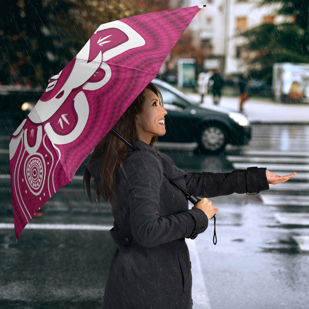 Queensland Oztag Custom Umbrella QLD Indigenous Art