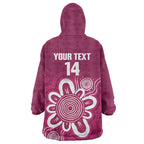 Queensland Oztag Custom Wearable Blanket Hoodie QLD Indigenous Art