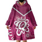 Queensland Oztag Custom Wearable Blanket Hoodie QLD Indigenous Art