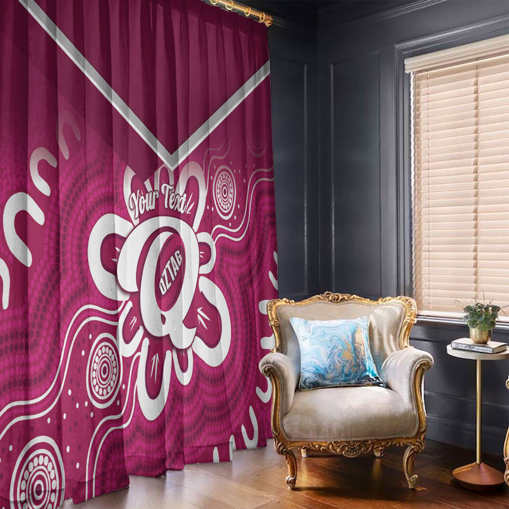 Queensland Oztag Custom Window Curtain QLD Indigenous Art