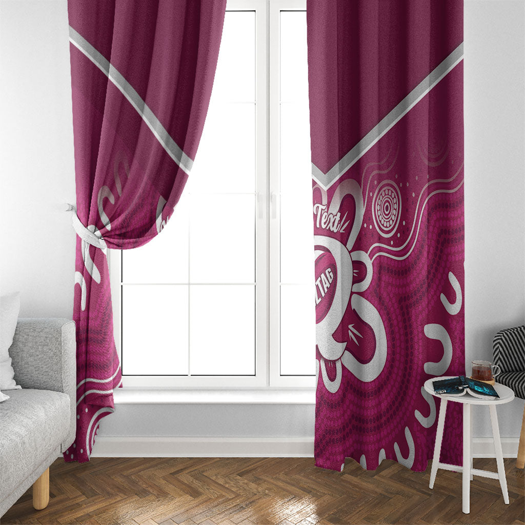 Queensland Oztag Custom Window Curtain QLD Indigenous Art