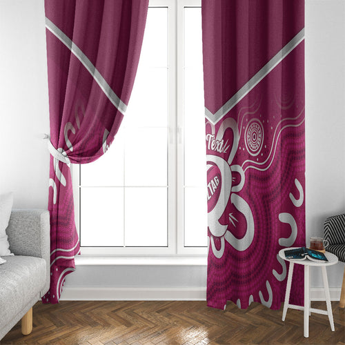 Queensland Oztag Custom Window Curtain QLD Indigenous Art